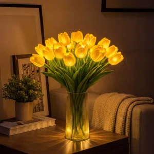 Romantic Tulip LED Light – Batteridrivna LED-tulpaner som kombinerar blomsterdekor med mjukt stämningsljus