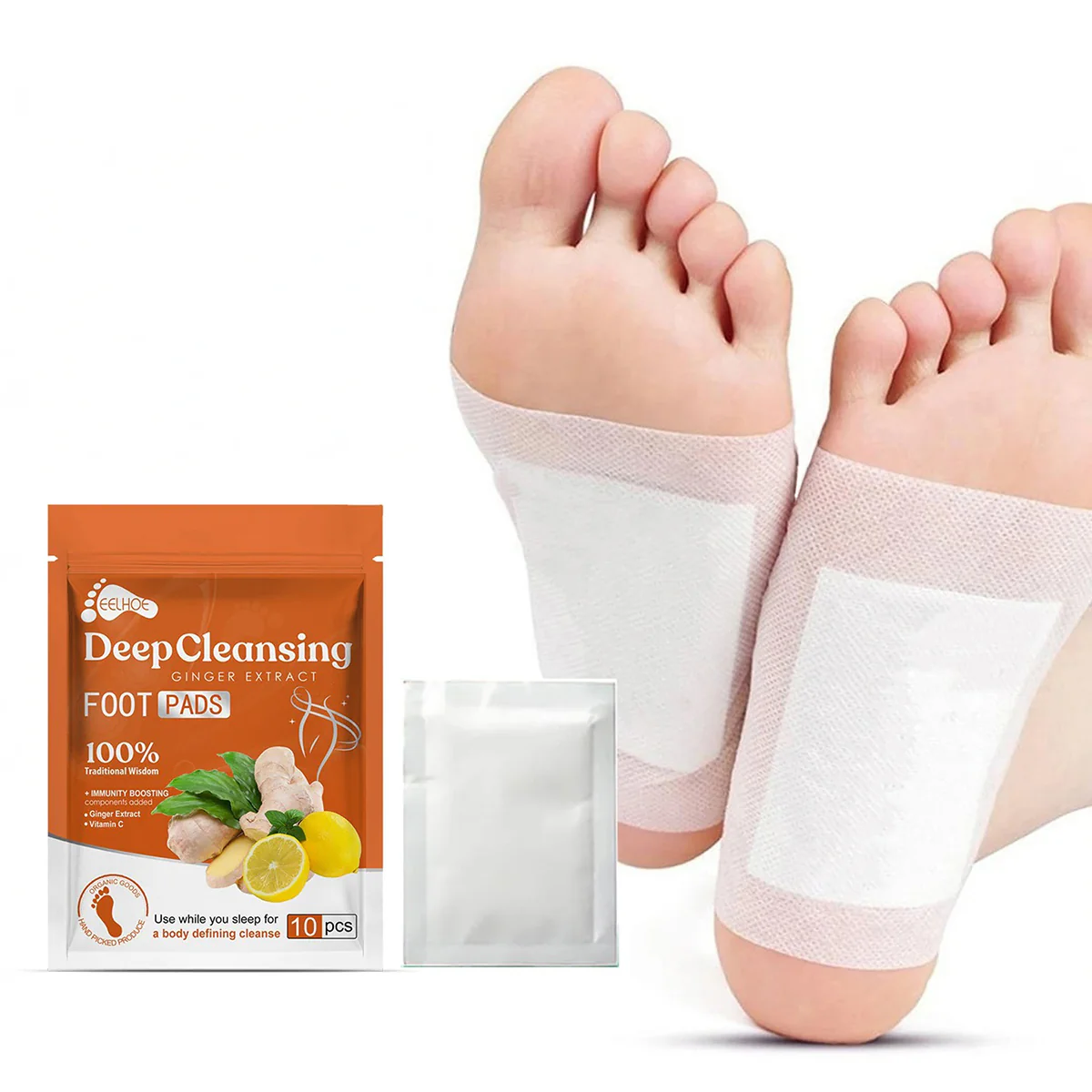 Detox fotplåster - Ingefära och bambuvinäger 10 st