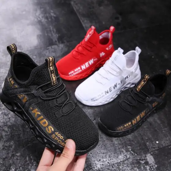 Snygga Sneakers För Barn | Röd, Svart, Vit | Storlek 26-38 - Bild 3