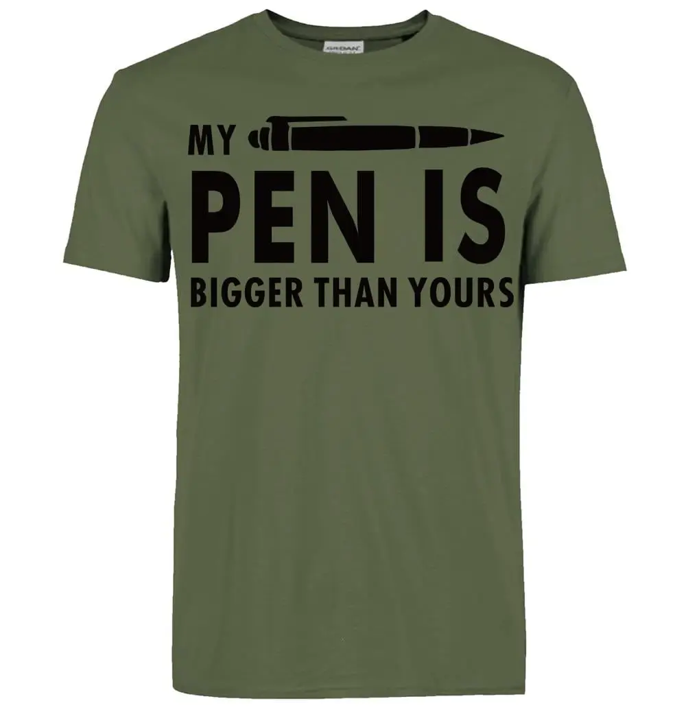 Alpha Male My Pen Is T-Shirt - Bild 3