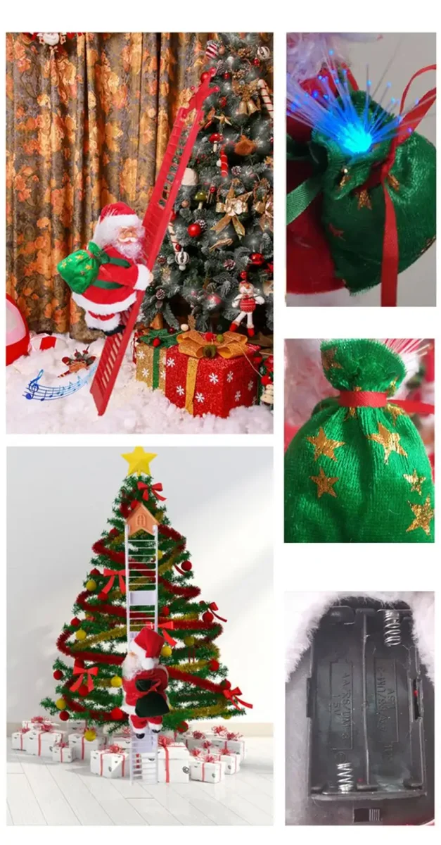 Jultomten Klättrar på Stege - Bild 4