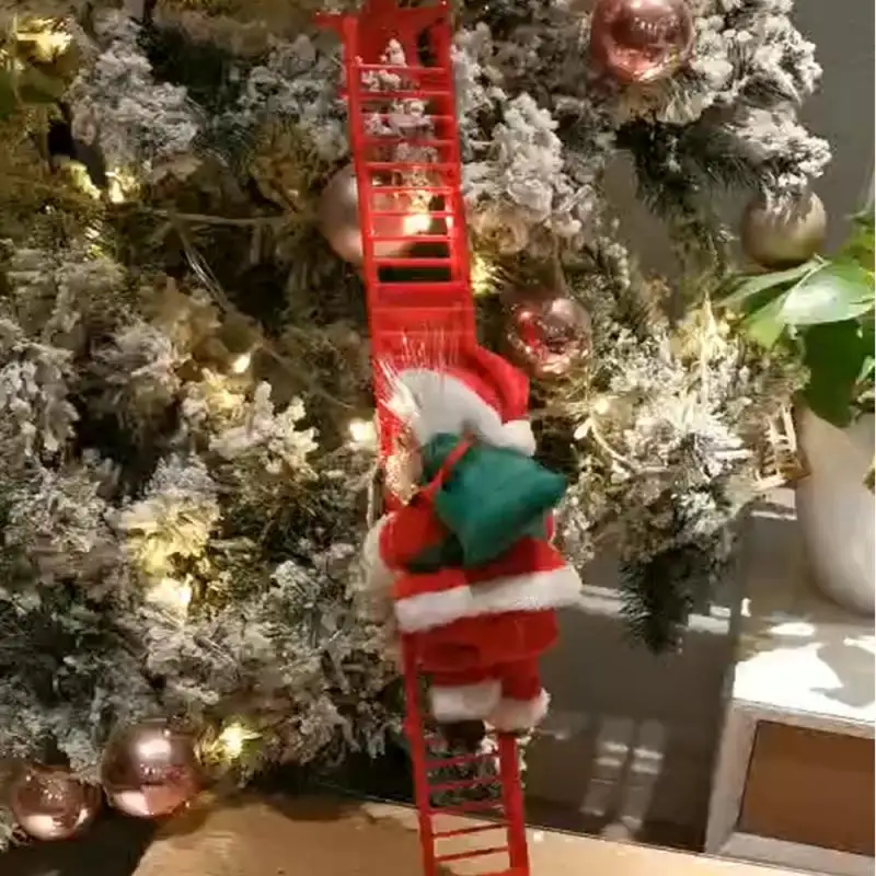 Jultomten Klättrar på Stege - Bild 6