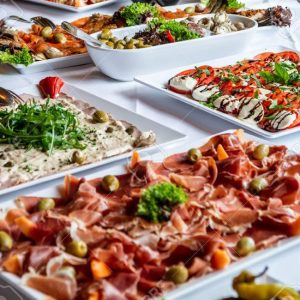 Vita melaminfat Gastronorm med sned kant