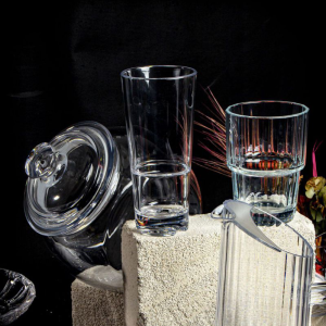 Okrossbara plastglas Chiaia stapelbara