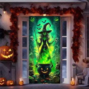 Halloweendekoration dörr