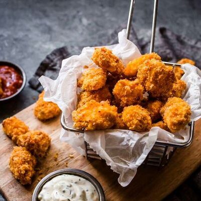 Fritöskorg i rostfritt stål för servering - Bild 3