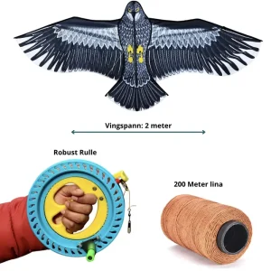 XL Eagle Kite: KIT med Örn, Rulle & Lina